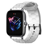 Cinturino per orologio in silicone tinta unita con motivo a calcio da 20 mm, For Amazfit GTS 4, For Amazfit GTS 3
