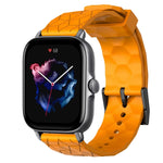 Cinturino per orologio in silicone tinta unita con motivo a calcio da 20 mm, For Amazfit GTS 4, For Amazfit GTS 3