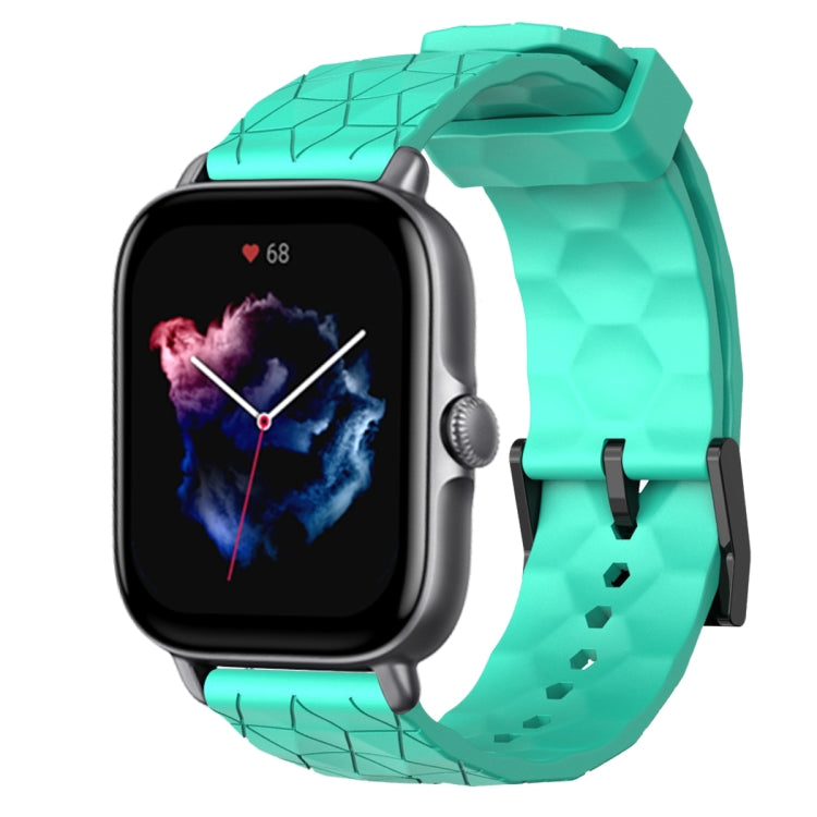 Cinturino per orologio in silicone tinta unita con motivo a calcio da 20 mm, For Amazfit GTS 4, For Amazfit GTS 3