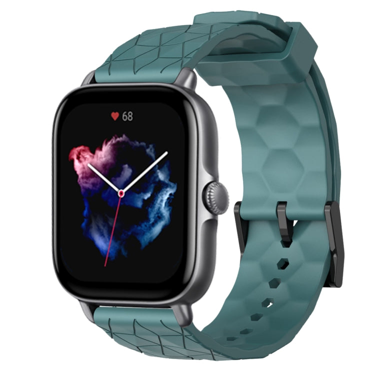 Cinturino per orologio in silicone tinta unita con motivo a calcio da 20 mm, For Amazfit GTS 4, For Amazfit GTS 3