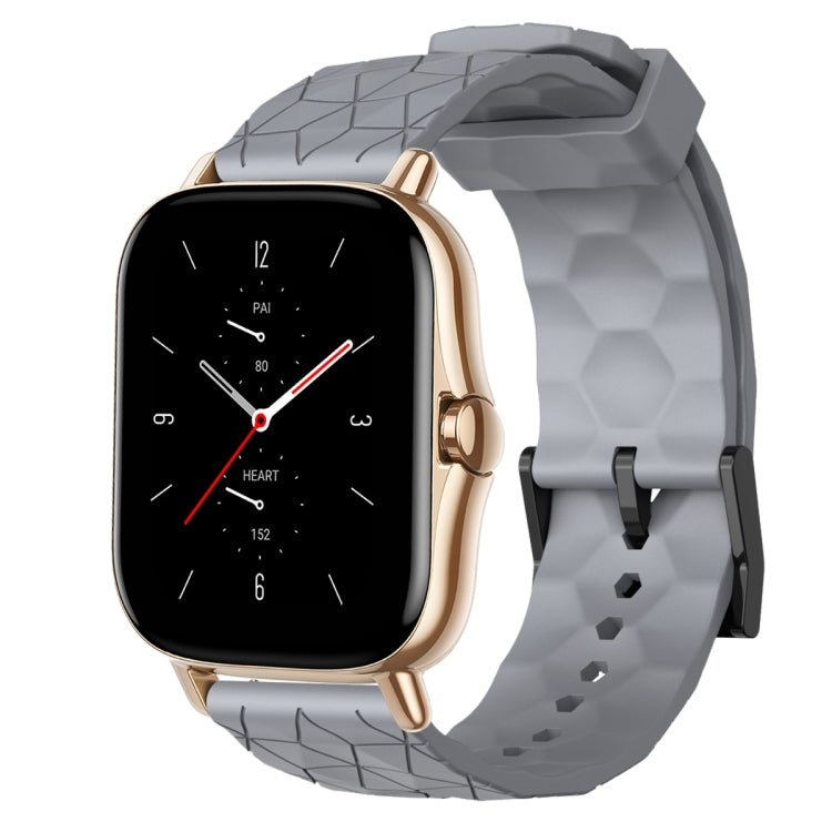 Cinturino per orologio in silicone tinta unita con motivo a calcio da 20 mm, For Amazfit GTS 2E, For Amazfit GTS 2 Mini