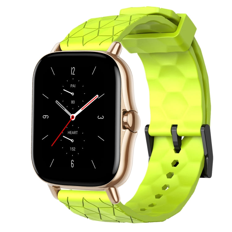 Cinturino per orologio in silicone tinta unita con motivo a calcio da 20 mm, For Amazfit GTS 2E, For Amazfit GTS 2 Mini