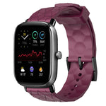 Cinturino per orologio in silicone tinta unita con motivo a calcio da 20 mm, For Amazfit GTS 2E, For Amazfit GTS 2 Mini