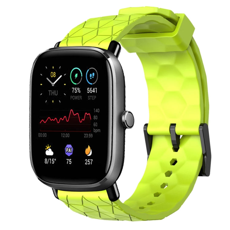 Cinturino per orologio in silicone tinta unita con motivo a calcio da 20 mm, For Amazfit GTS 2E, For Amazfit GTS 2 Mini