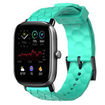 Cinturino per orologio in silicone tinta unita con motivo a calcio da 20 mm, For Amazfit GTS 2E, For Amazfit GTS 2 Mini