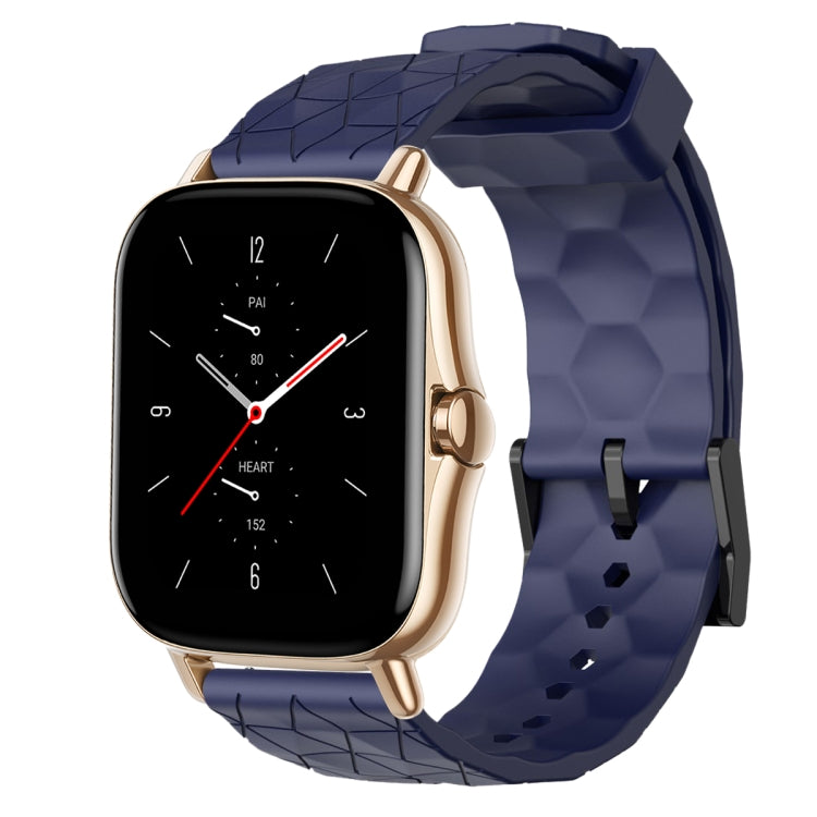 Cinturino per orologio in silicone tinta unita con motivo a calcio da 20 mm, For Amazfit GTS 2, For Amazfit GTS