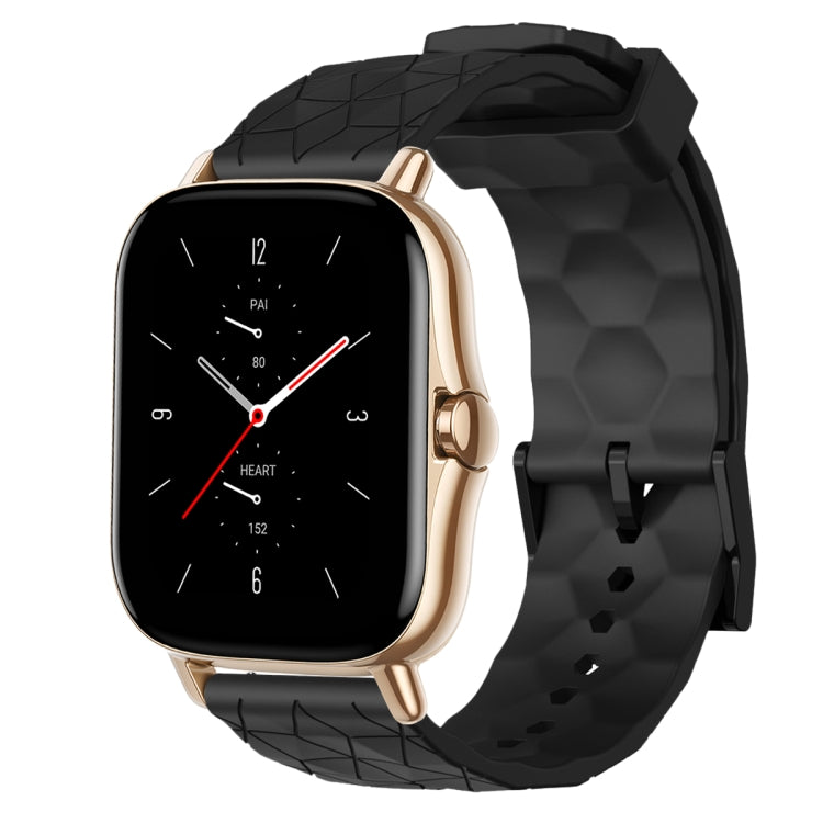 Cinturino per orologio in silicone tinta unita con motivo a calcio da 20 mm, For Amazfit GTS 2, For Amazfit GTS