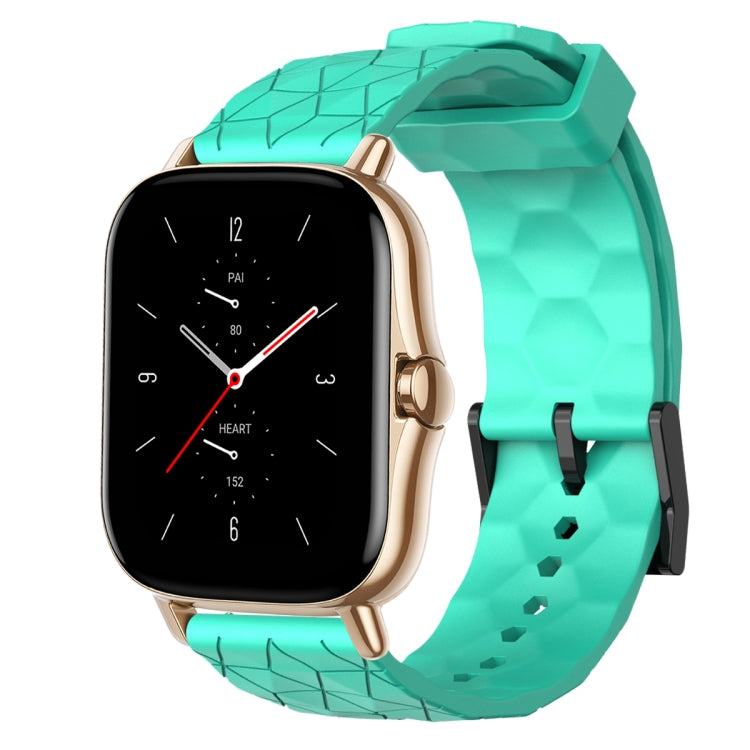 Cinturino per orologio in silicone tinta unita con motivo a calcio da 20 mm, For Amazfit GTS 2, For Amazfit GTS