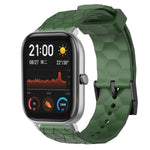 Cinturino per orologio in silicone tinta unita con motivo a calcio da 20 mm, For Amazfit GTS 2, For Amazfit GTS