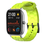 Cinturino per orologio in silicone tinta unita con motivo a calcio da 20 mm, For Amazfit GTS 2, For Amazfit GTS