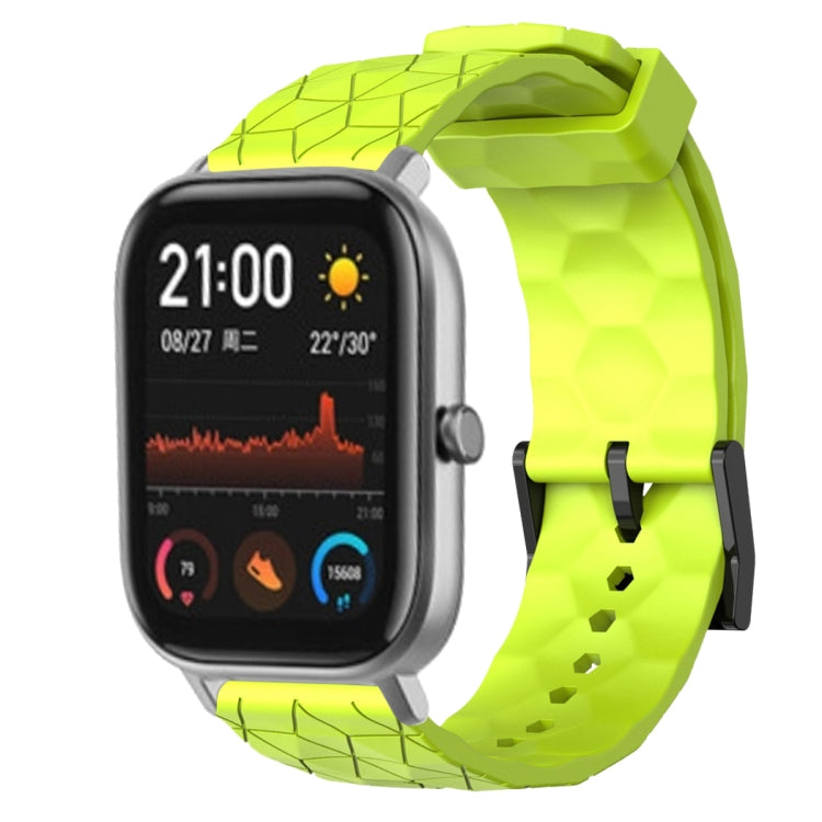 Cinturino per orologio in silicone tinta unita con motivo a calcio da 20 mm, For Amazfit GTS 2, For Amazfit GTS