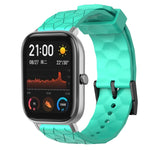 Cinturino per orologio in silicone tinta unita con motivo a calcio da 20 mm, For Amazfit GTS 2, For Amazfit GTS