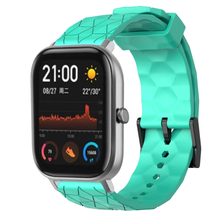 Cinturino per orologio in silicone tinta unita con motivo a calcio da 20 mm, For Amazfit GTS 2, For Amazfit GTS