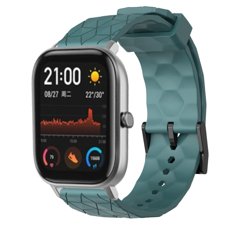 Cinturino per orologio in silicone tinta unita con motivo a calcio da 20 mm, For Amazfit GTS 2, For Amazfit GTS