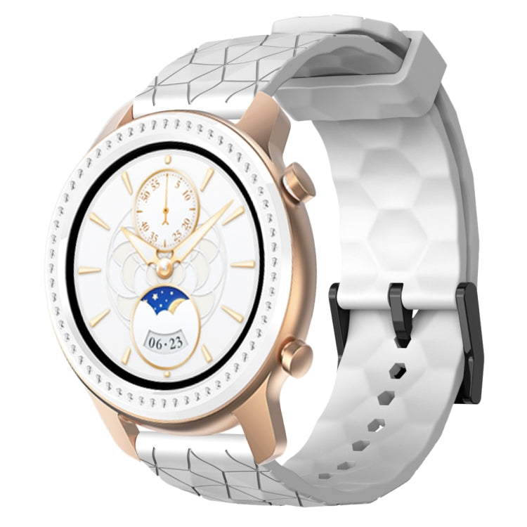 Cinturino per orologio in silicone tinta unita con motivo a calcio da 20 mm, For Amazfit GTR 42mm, For Amazfit Pop Pro