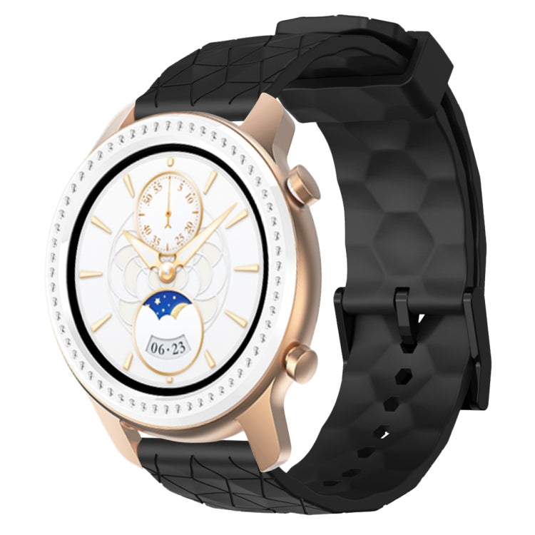 Cinturino per orologio in silicone tinta unita con motivo a calcio da 20 mm, For Amazfit GTR 42mm, For Amazfit Pop Pro