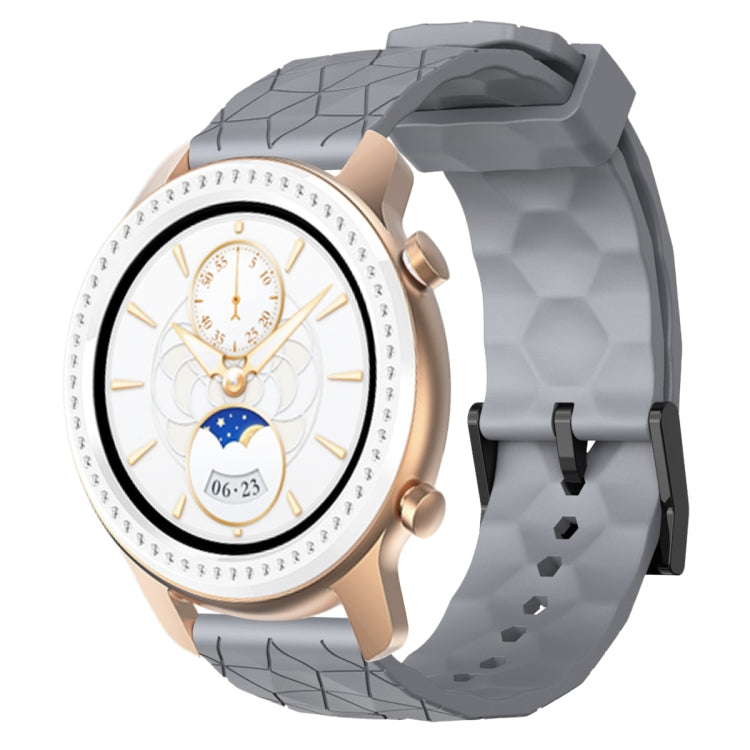 Cinturino per orologio in silicone tinta unita con motivo a calcio da 20 mm, For Amazfit GTR 42mm, For Amazfit Pop Pro