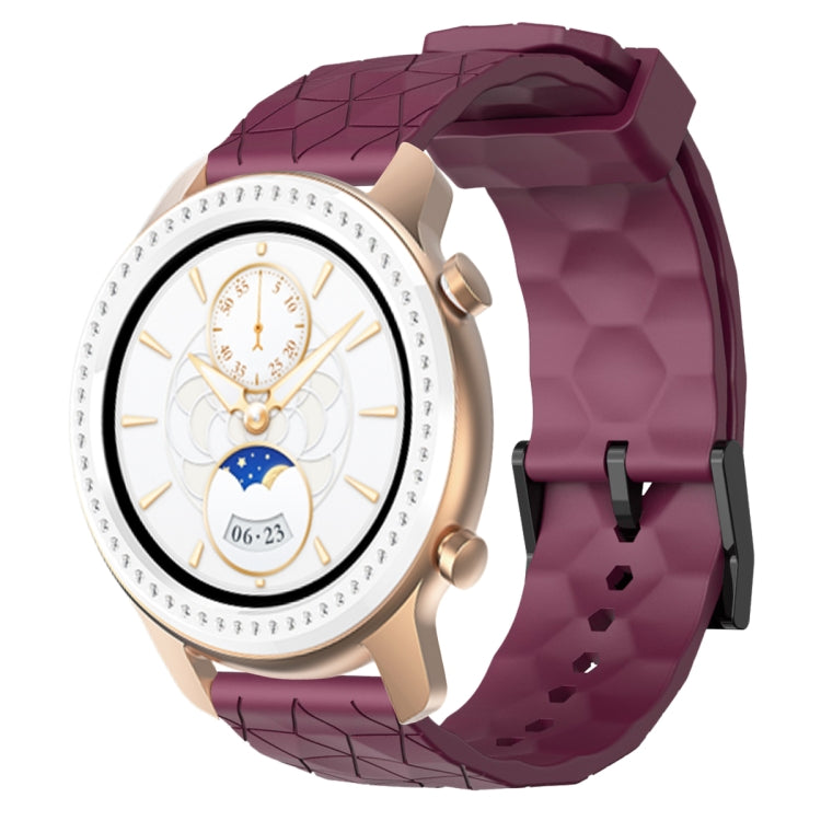 Cinturino per orologio in silicone tinta unita con motivo a calcio da 20 mm, For Amazfit GTR 42mm, For Amazfit Pop Pro