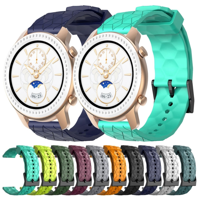 Cinturino per orologio in silicone tinta unita con motivo a calcio da 20 mm, For Amazfit GTR 42mm, For Amazfit Pop Pro