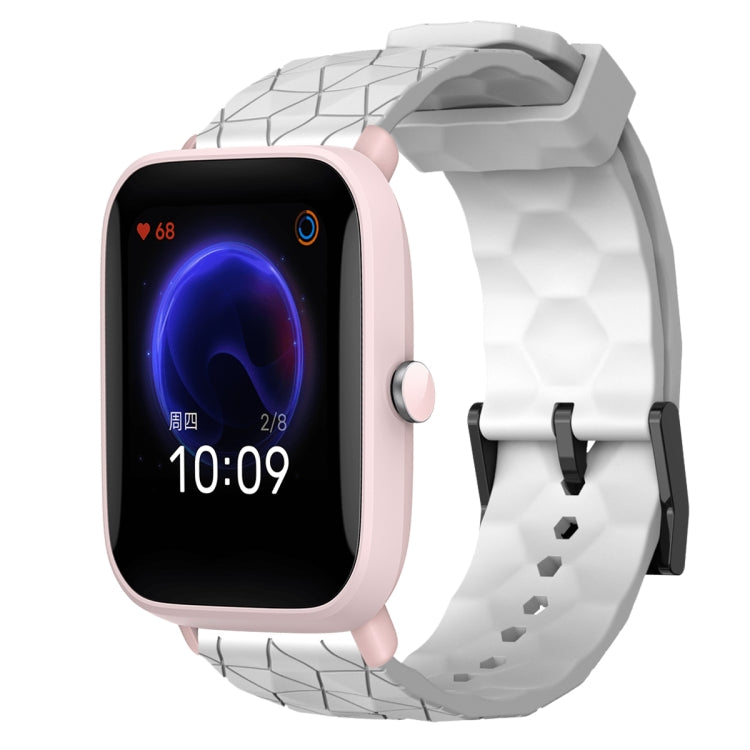 Cinturino per orologio in silicone tinta unita con motivo a calcio da 20 mm, For Amazfit GTR 42mm, For Amazfit Pop Pro