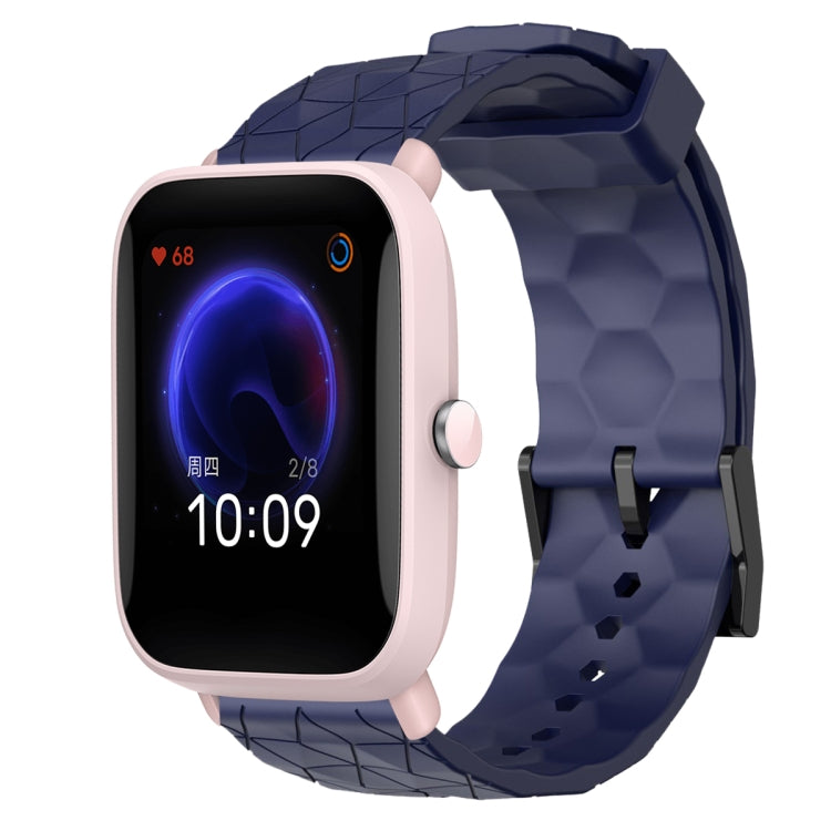 Cinturino per orologio in silicone tinta unita con motivo a calcio da 20 mm, For Amazfit GTR 42mm, For Amazfit Pop Pro