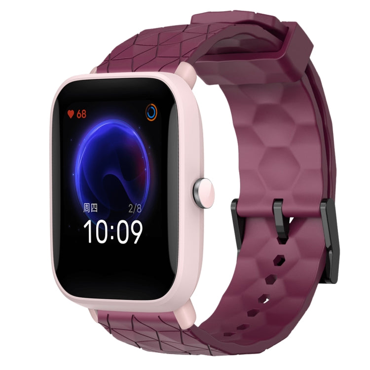 Cinturino per orologio in silicone tinta unita con motivo a calcio da 20 mm, For Amazfit GTR 42mm, For Amazfit Pop Pro