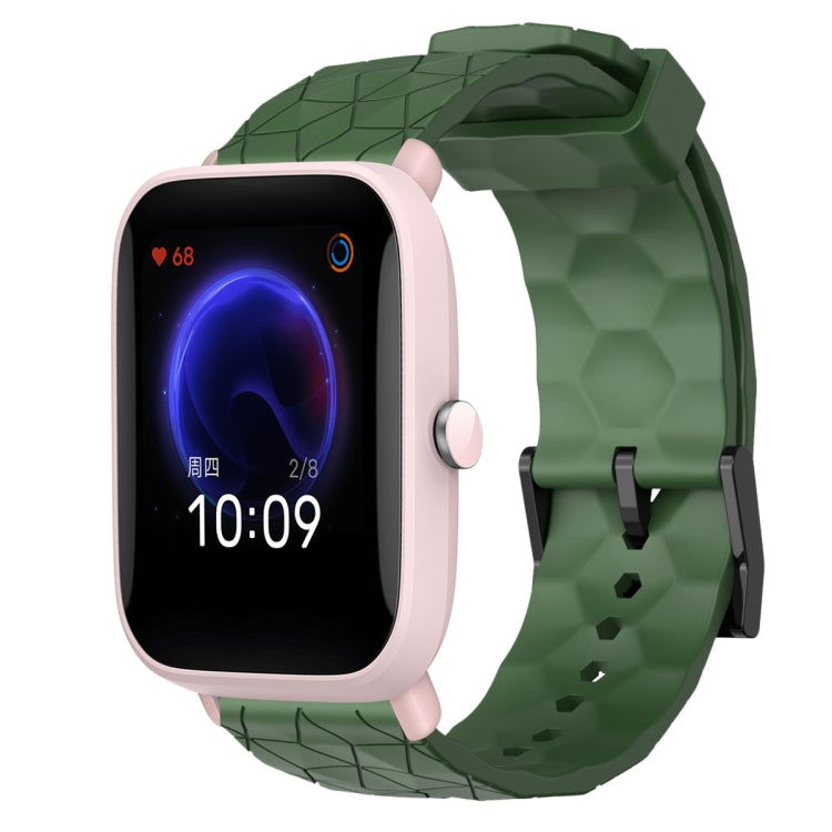 Cinturino per orologio in silicone tinta unita con motivo a calcio da 20 mm, For Amazfit GTR 42mm, For Amazfit Pop Pro