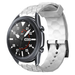 Cinturino per orologio in silicone tinta unita con motivo a calcio da 22 mm, For Samsung Galaxy Watch3 45mm, For Samsung Galaxy Watch 46mm