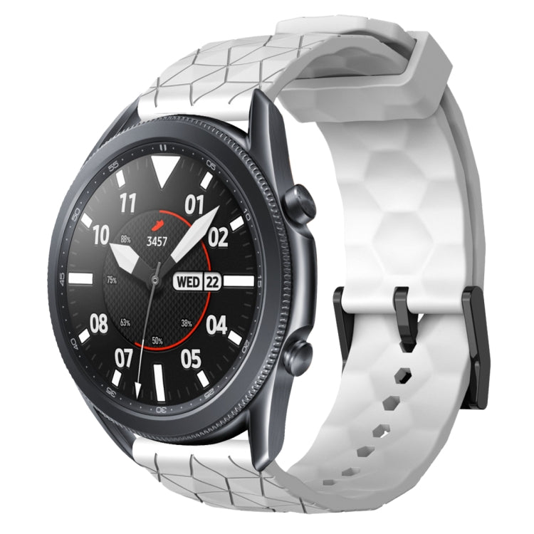 Cinturino per orologio in silicone tinta unita con motivo a calcio da 22 mm, For Samsung Galaxy Watch3 45mm, For Samsung Galaxy Watch 46mm