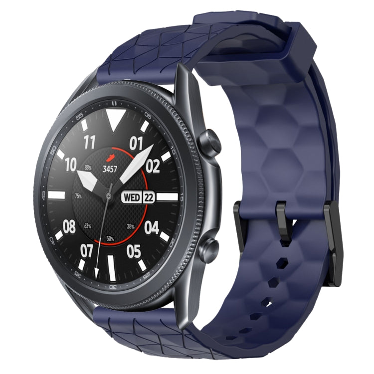 Cinturino per orologio in silicone tinta unita con motivo a calcio da 22 mm, For Samsung Galaxy Watch3 45mm, For Samsung Galaxy Watch 46mm