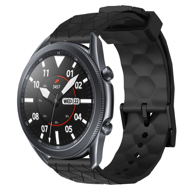 Cinturino per orologio in silicone tinta unita con motivo a calcio da 22 mm, For Samsung Galaxy Watch3 45mm, For Samsung Galaxy Watch 46mm