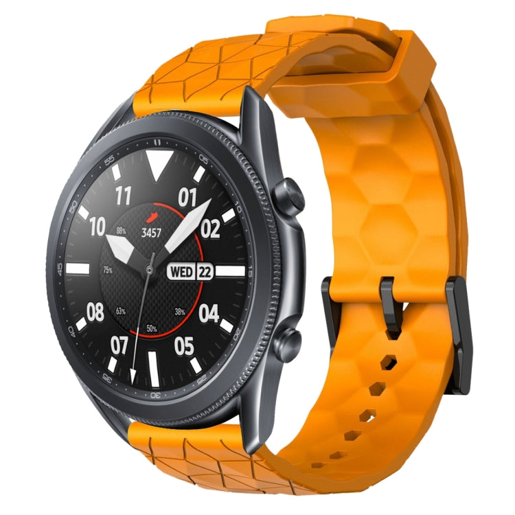 Cinturino per orologio in silicone tinta unita con motivo a calcio da 22 mm, For Samsung Galaxy Watch3 45mm, For Samsung Galaxy Watch 46mm
