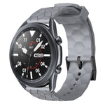 Cinturino per orologio in silicone tinta unita con motivo a calcio da 22 mm, For Samsung Galaxy Watch3 45mm, For Samsung Galaxy Watch 46mm