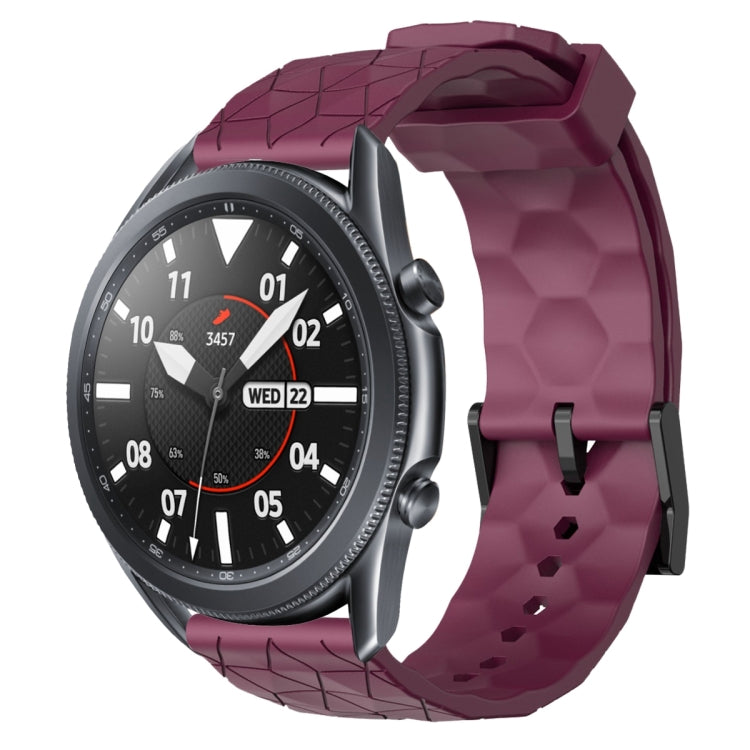 Cinturino per orologio in silicone tinta unita con motivo a calcio da 22 mm, For Samsung Galaxy Watch3 45mm, For Samsung Galaxy Watch 46mm