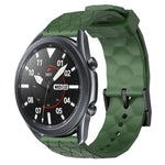 Cinturino per orologio in silicone tinta unita con motivo a calcio da 22 mm, For Samsung Galaxy Watch3 45mm, For Samsung Galaxy Watch 46mm