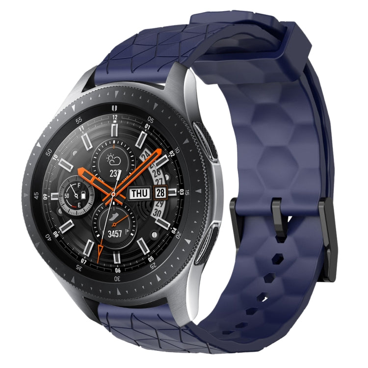 Cinturino per orologio in silicone tinta unita con motivo a calcio da 22 mm, For Samsung Galaxy Watch3 45mm, For Samsung Galaxy Watch 46mm