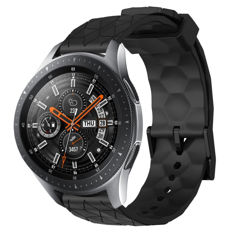 Cinturino per orologio in silicone tinta unita con motivo a calcio da 22 mm, For Samsung Galaxy Watch3 45mm, For Samsung Galaxy Watch 46mm