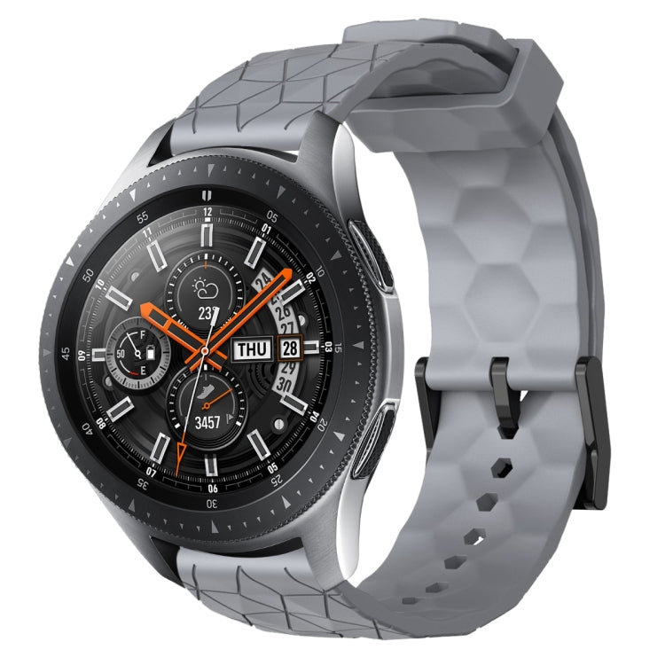 Cinturino per orologio in silicone tinta unita con motivo a calcio da 22 mm, For Samsung Galaxy Watch3 45mm, For Samsung Galaxy Watch 46mm
