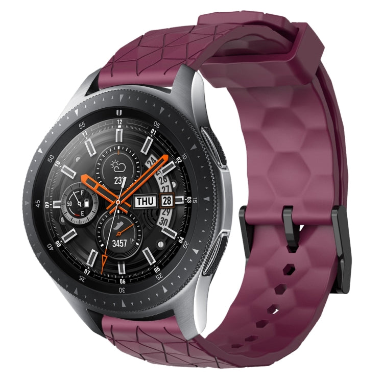 Cinturino per orologio in silicone tinta unita con motivo a calcio da 22 mm, For Samsung Galaxy Watch3 45mm, For Samsung Galaxy Watch 46mm