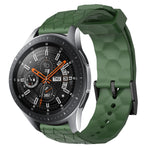 Cinturino per orologio in silicone tinta unita con motivo a calcio da 22 mm, For Samsung Galaxy Watch3 45mm, For Samsung Galaxy Watch 46mm