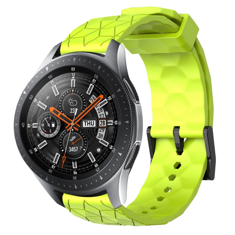 Cinturino per orologio in silicone tinta unita con motivo a calcio da 22 mm, For Samsung Galaxy Watch3 45mm, For Samsung Galaxy Watch 46mm
