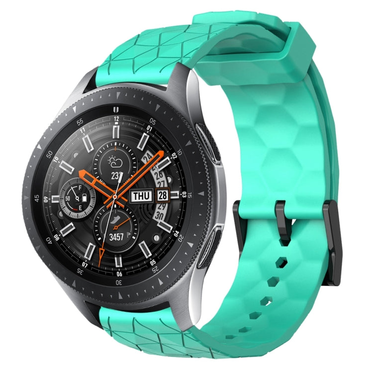 Cinturino per orologio in silicone tinta unita con motivo a calcio da 22 mm, For Samsung Galaxy Watch3 45mm, For Samsung Galaxy Watch 46mm