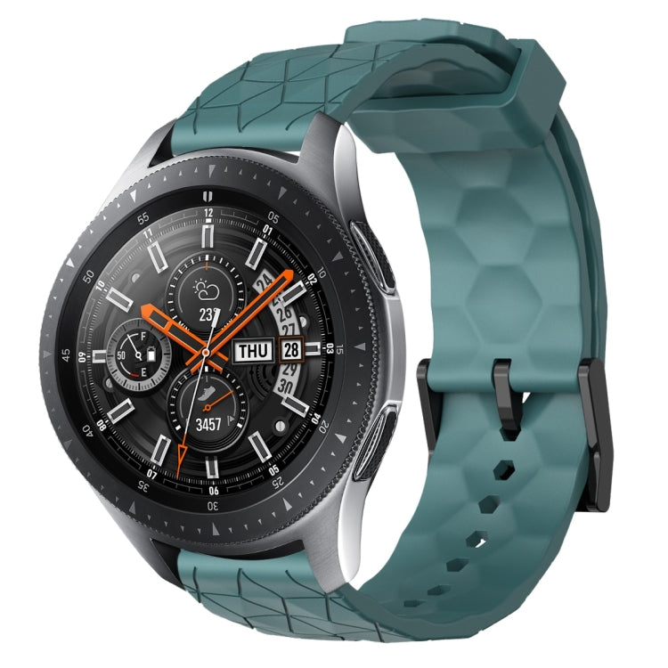Cinturino per orologio in silicone tinta unita con motivo a calcio da 22 mm, For Samsung Galaxy Watch3 45mm, For Samsung Galaxy Watch 46mm