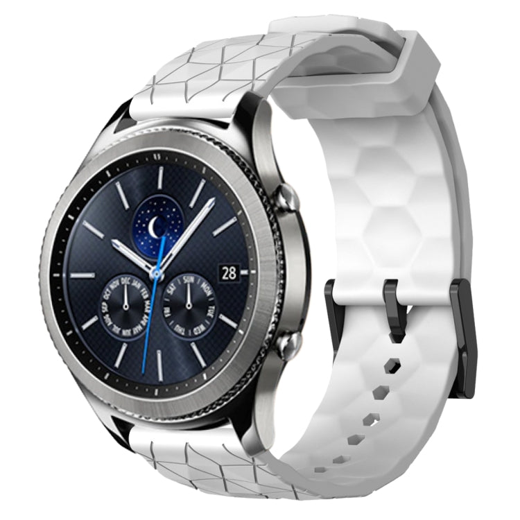 Cinturino per orologio in silicone tinta unita con motivo a calcio da 22 mm, For Samsung Gear S3 Classic, For Samsung Gear S3 Frontier