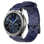 Cinturino per orologio in silicone tinta unita con motivo a calcio da 22 mm, For Samsung Gear S3 Classic, For Samsung Gear S3 Frontier