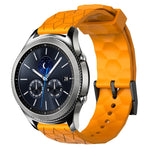 Cinturino per orologio in silicone tinta unita con motivo a calcio da 22 mm, For Samsung Gear S3 Classic, For Samsung Gear S3 Frontier