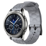 Cinturino per orologio in silicone tinta unita con motivo a calcio da 22 mm, For Samsung Gear S3 Classic, For Samsung Gear S3 Frontier