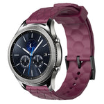 Cinturino per orologio in silicone tinta unita con motivo a calcio da 22 mm, For Samsung Gear S3 Classic, For Samsung Gear S3 Frontier