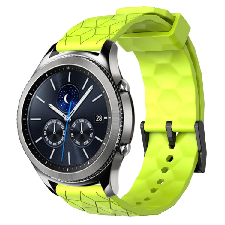 Cinturino per orologio in silicone tinta unita con motivo a calcio da 22 mm, For Samsung Gear S3 Classic, For Samsung Gear S3 Frontier