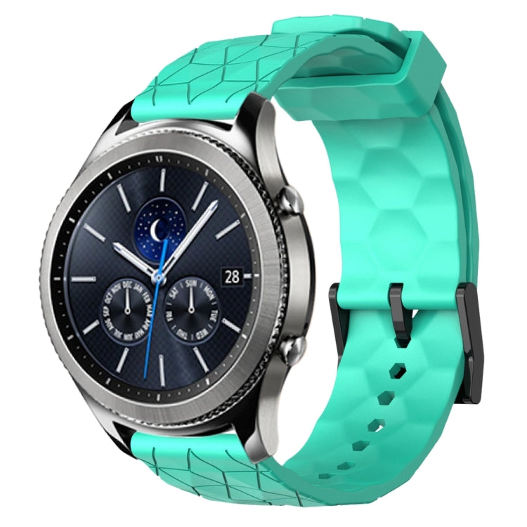Cinturino per orologio in silicone tinta unita con motivo a calcio da 22 mm, For Samsung Gear S3 Classic, For Samsung Gear S3 Frontier